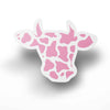 Pink Cow Head Sticker
